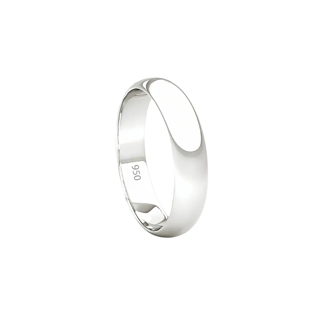 Argolla de Matrimonio Plata 950 Ingles 4mm Venecia 3