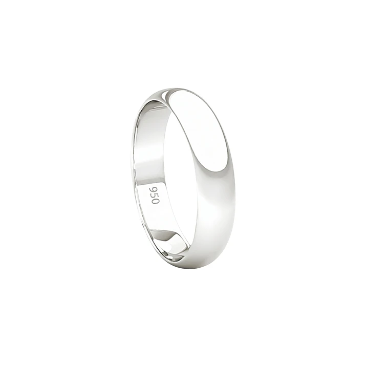Argolla de Matrimonio Plata 950 Ingles 4mm Venecia 3