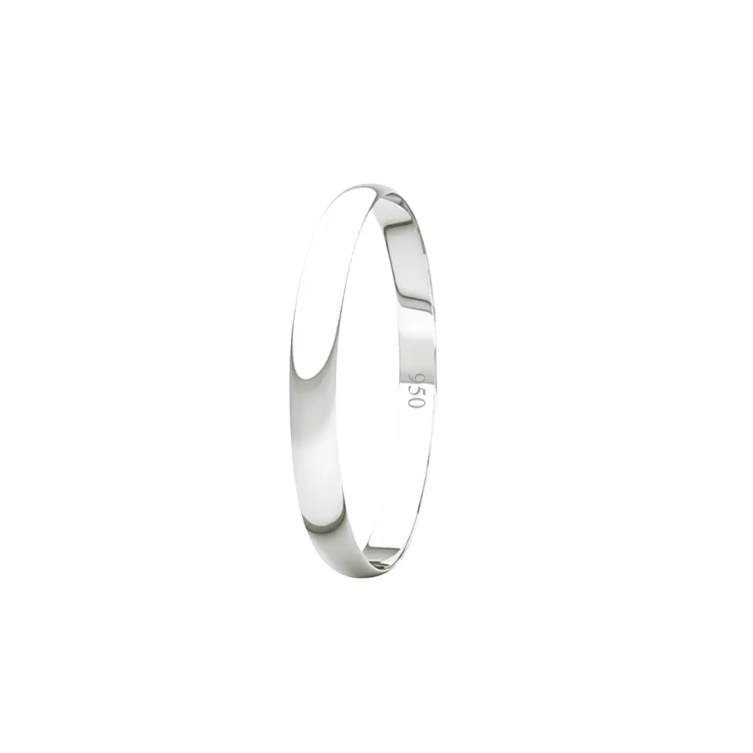 Argolla de Matrimonio Plata 950 2mm Verona 1