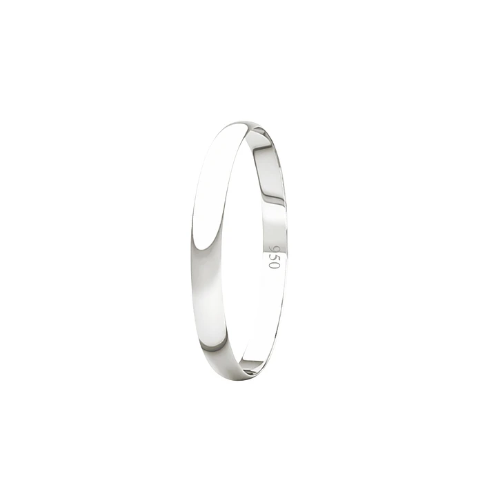 Argolla de Matrimonio Plata 950 2mm Verona 1