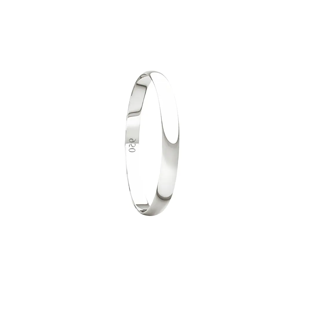Argolla de Matrimonio Plata 950 2mm Verona 3