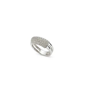 Anillo de Oro Blanco 18kt con Diamantes de 54 Puntos Totales Corte Brillante SI/H - By Danielle Costantini