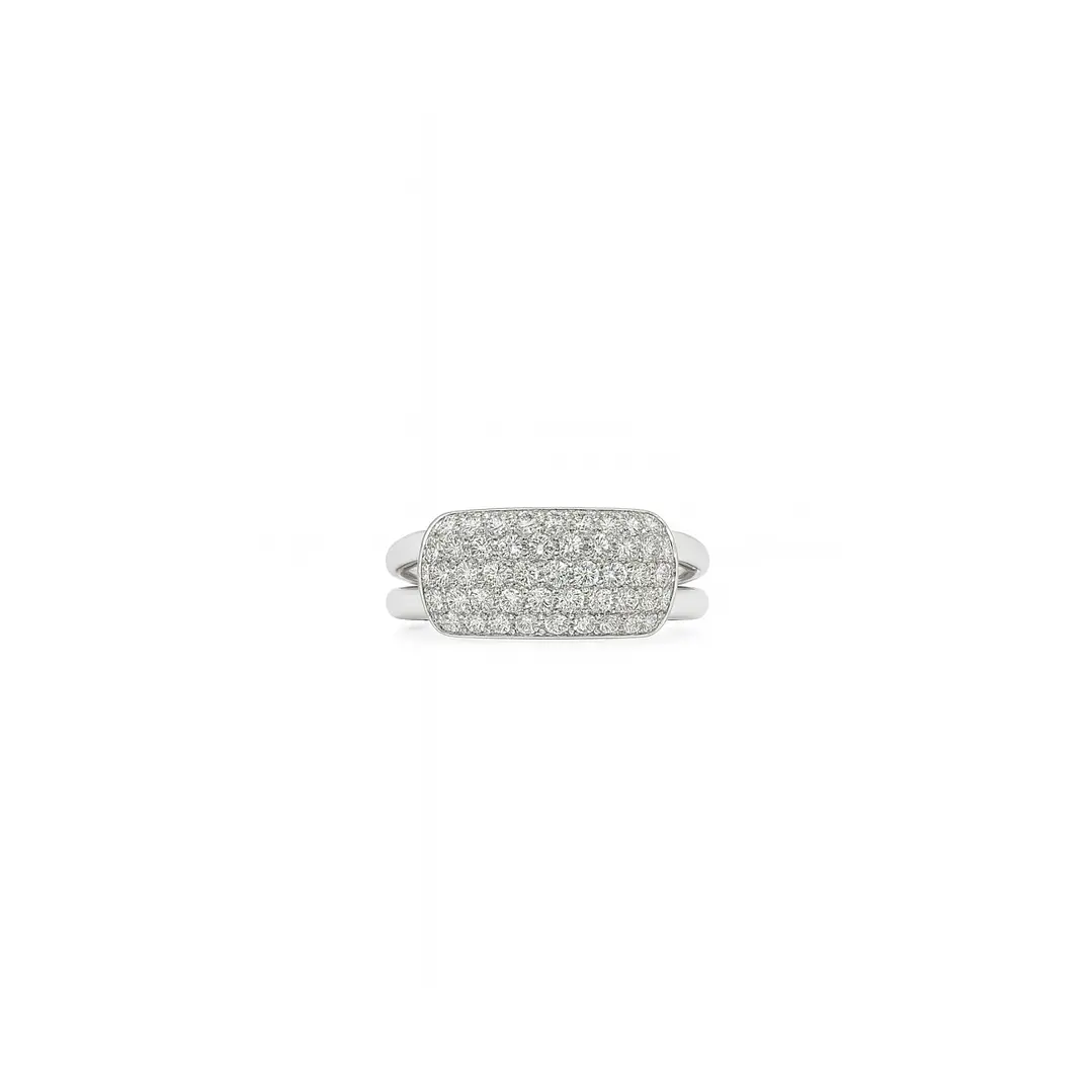Anillo de Oro Blanco 18kt con Diamantes de 54 Puntos Totales Corte Brillante SI/H - By Danielle Costantini 3