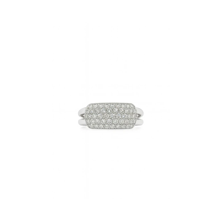 Anillo de Oro Blanco 18kt con Diamantes de 54 Puntos Totales Corte Brillante SI/H - By Danielle Costantini 3