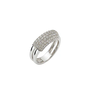Anillo de Oro Blanco 18kt con Diamantes de 54 Puntos Totales Corte Brillante SI/H - By Danielle Costantini