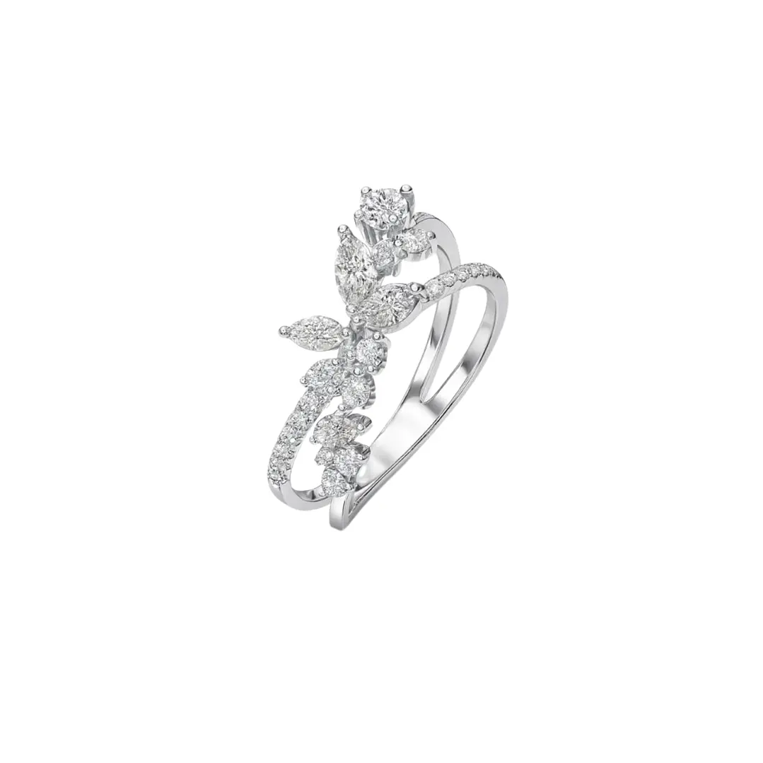 Anillo de Oro 18kt con Diamantes 66 Pts Totales VS/H Corte Brillante - By Danielle Costantini 1