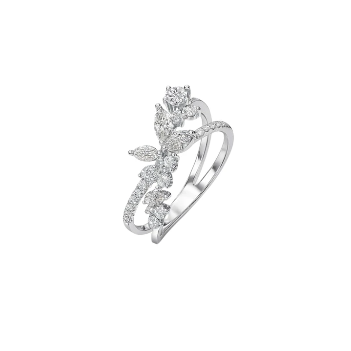 Anillo de Oro 18kt con Diamantes 66 Pts Totales VS/H Corte Brillante - By Danielle Costantini 1