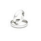 Par de Argollas de Matrimonio Plata 950 3mm Bari - Miniatura 1