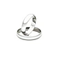 Par de Argollas de Matrimonio Plata 950 4mm Venecia - Miniatura 1