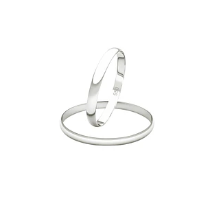 Par de Argollas de Matrimonio Plata 950 2mm Verona