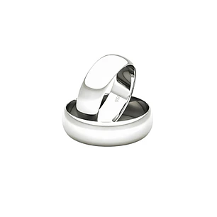 Par de Argollas Matrimonio Plata 950 6mm Argos