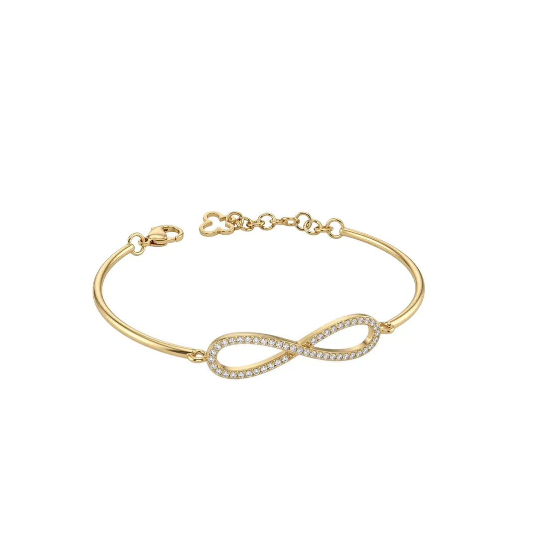 Pulsera Oro Amarillo 18Kt Infinito Diamantes 15pts 2