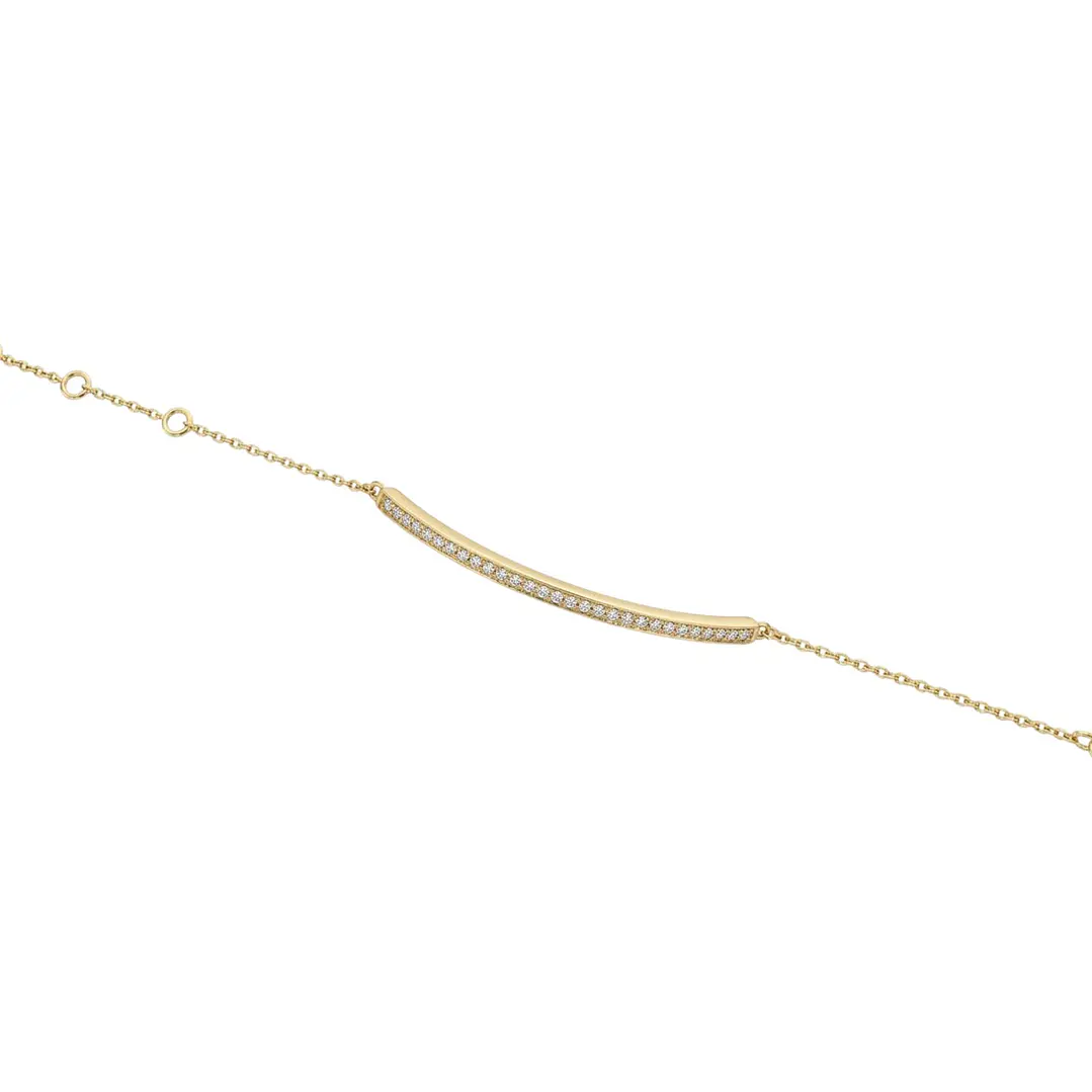 Pulsera Oro Rosado 18Kt Barra Sin Fin Diamantes 27Pts 3