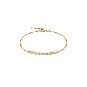 Pulsera Oro  Amarillo 18Kt  Luz Diamantes 19Pts