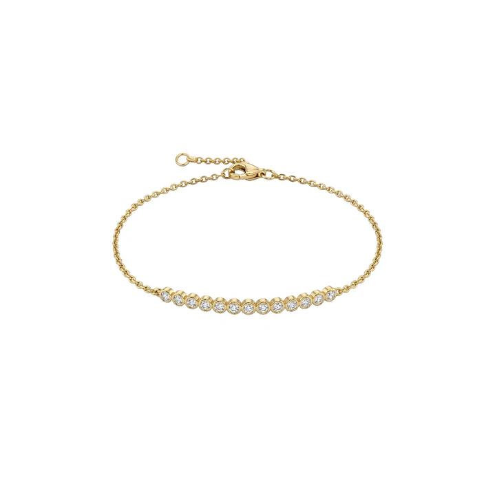 Pulsera Oro  Amarillo 18Kt  Luz Diamantes 19Pts 1