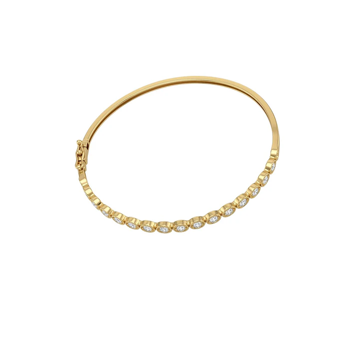 Pulsera Oro Amarillo 18Kt  Esclava Diamantes 25Pts 1