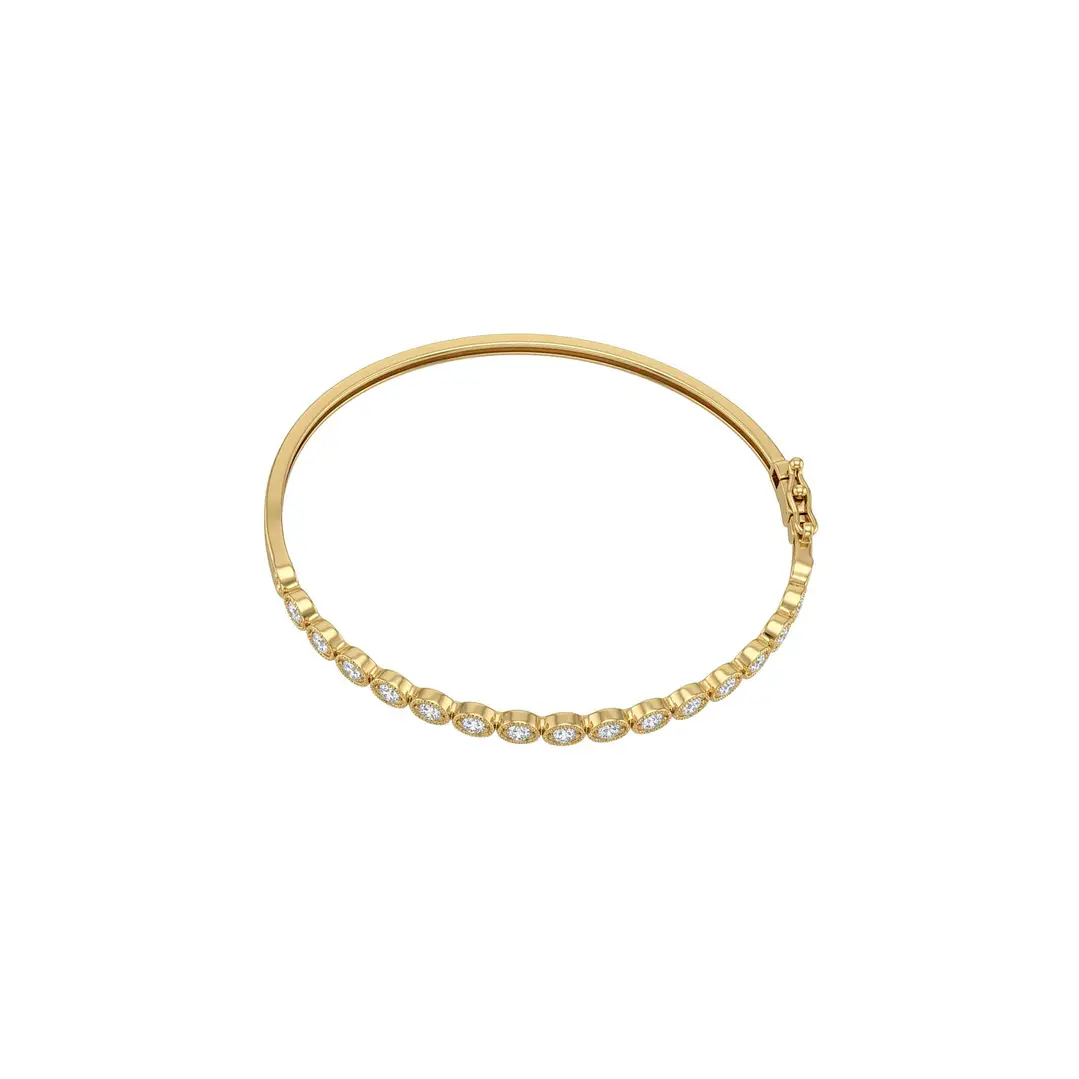 Pulsera Oro Amarillo 18Kt  Esclava Diamantes 25Pts 3