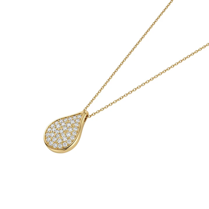 Collar de Oro 18Kt  Gota Diamantes 36Pts 1