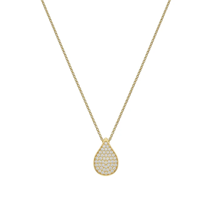 Collar de Oro 18Kt  Gota Diamantes 36Pts 3