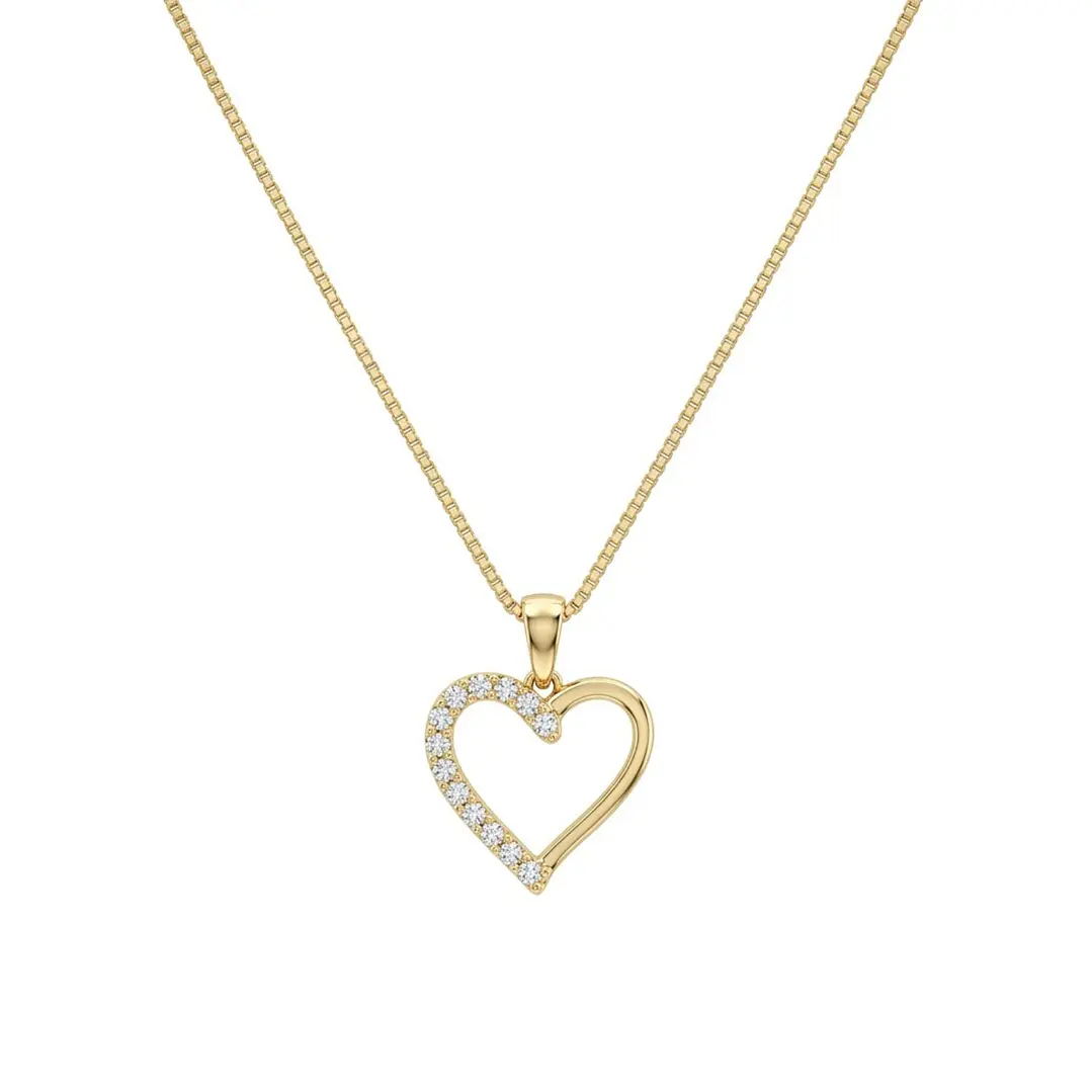 Colgante Oro 18Kt Corazon Circon 3