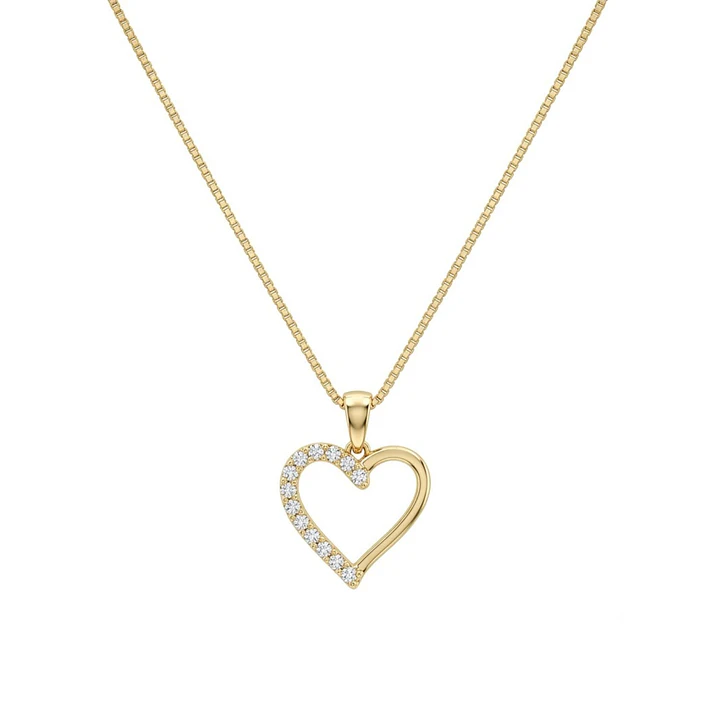 Colgante Oro 18Kt Corazon Circon 3