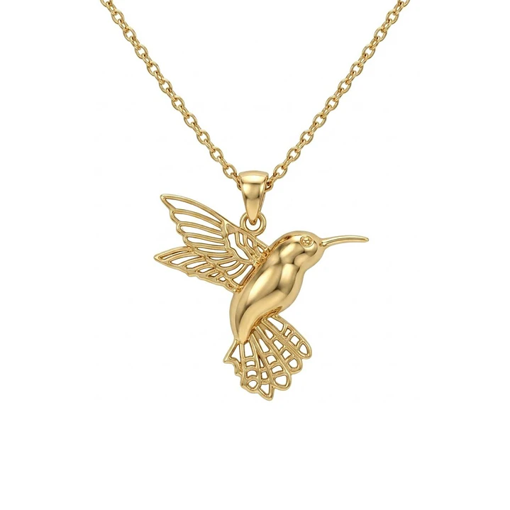 Colgante  Oro 18kt Colibrí 3