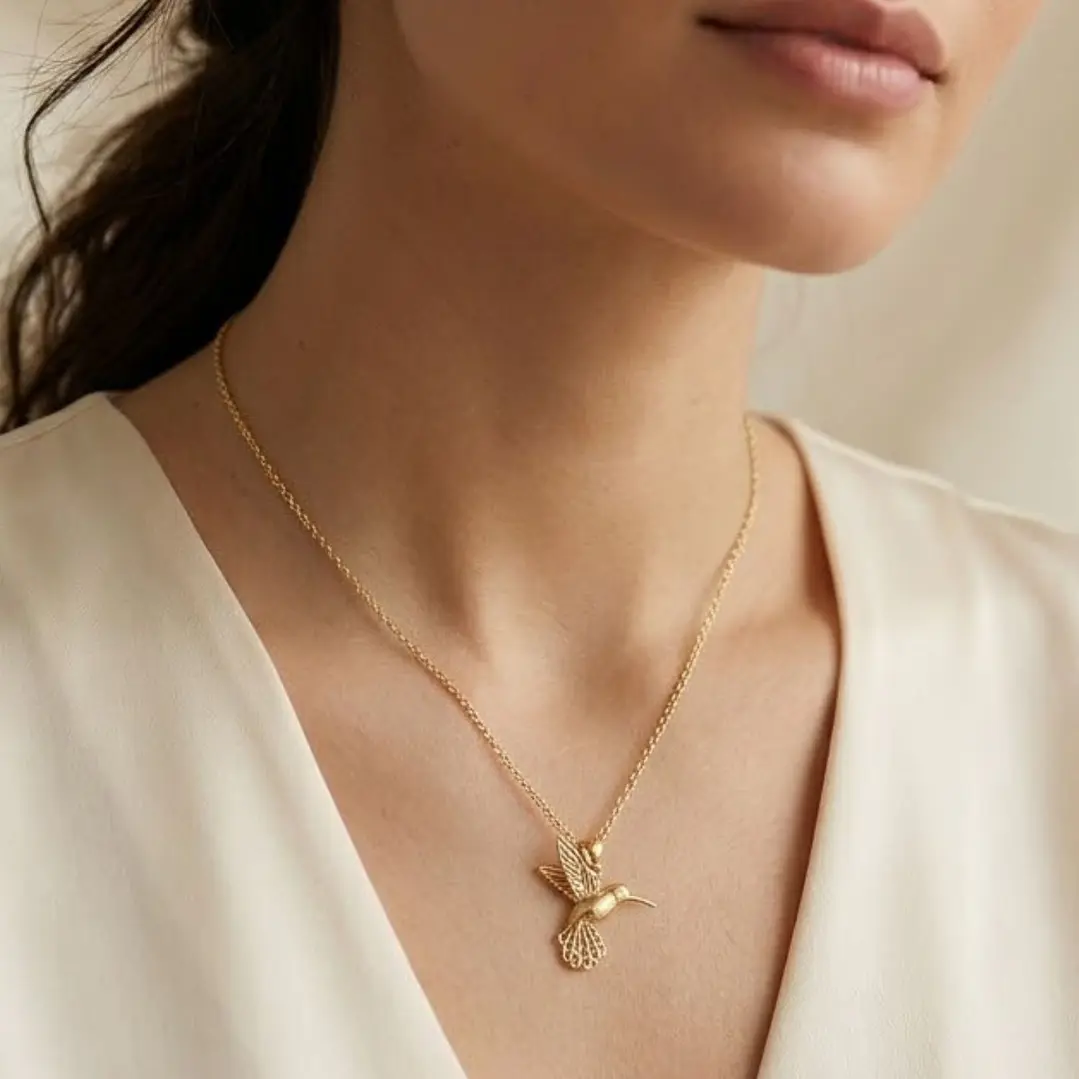 Colgante  Oro 18kt Colibrí 4