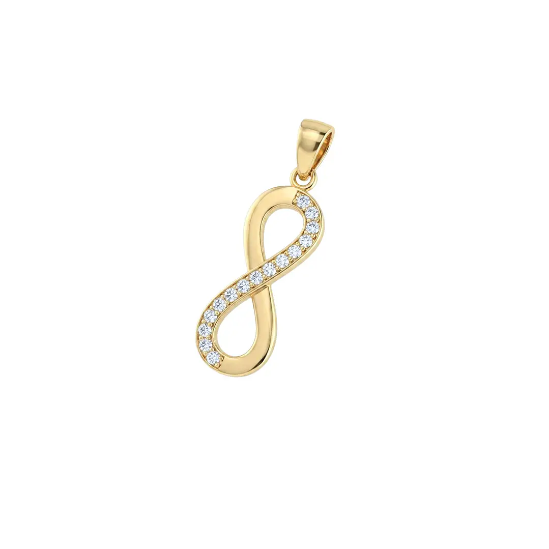 Colgante  Oro 18kt Infinito Circon 1