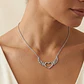 Collar Oro Blanco 18kt Corazon Alas - Miniatura 4
