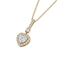 Collar  Oro 18kt Corazon Colgante Circon - Miniatura 2
