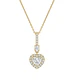 Collar  Oro 18kt Corazon Colgante Circon - Miniatura 3