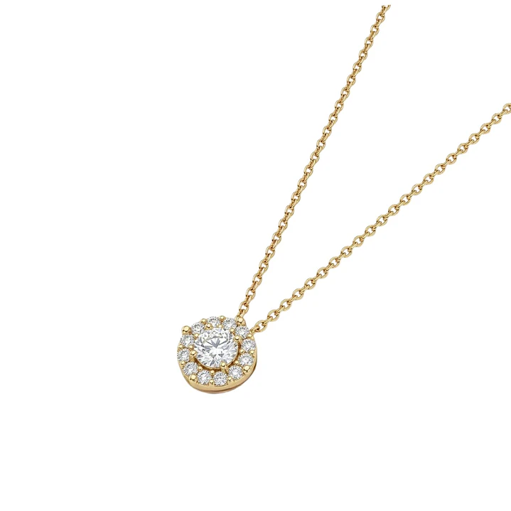 Collar  Oro 18kt Redondo Circon 1