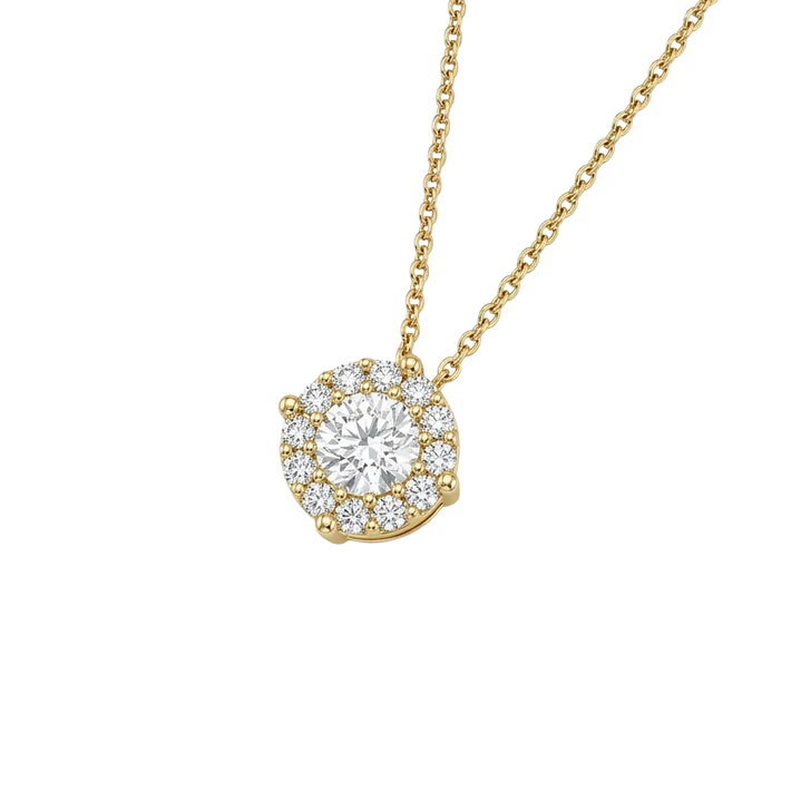 Collar  Oro 18kt Redondo Circon 2