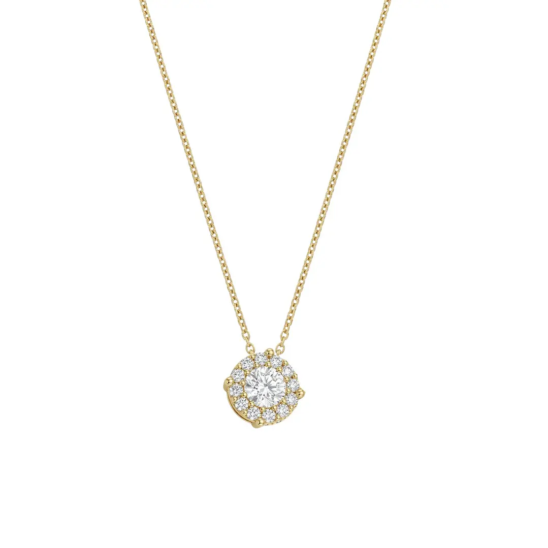 Collar  Oro 18kt Redondo Circon 3