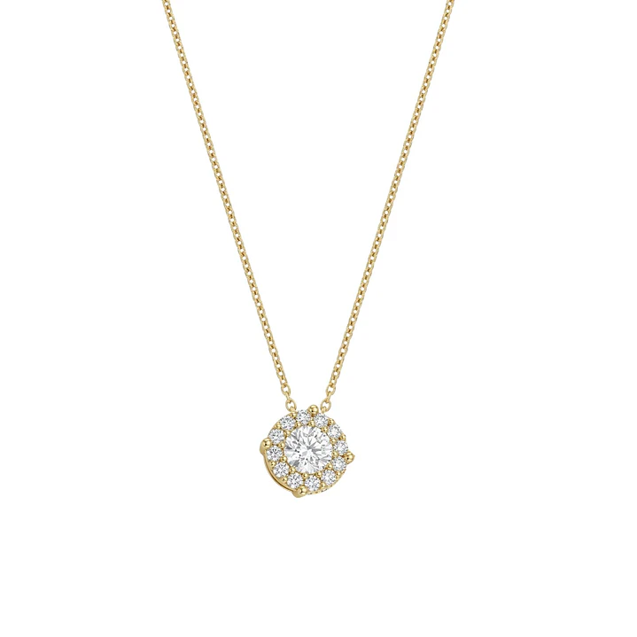 Collar  Oro 18kt Redondo Circon 3
