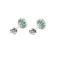 Aros Oro Blanco 18Kt Diamantes 41Pts Esmeralda Central - Miniatura 2