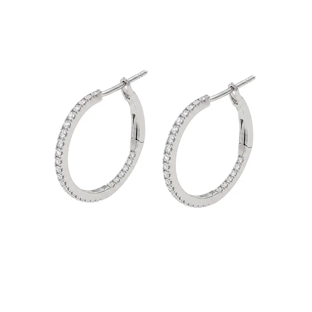 Aros Oro 18kt Argollas Diamantes 13Pts 1