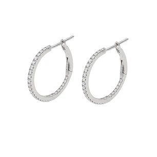 Aros Oro 18kt Argollas Diamantes 13Pts