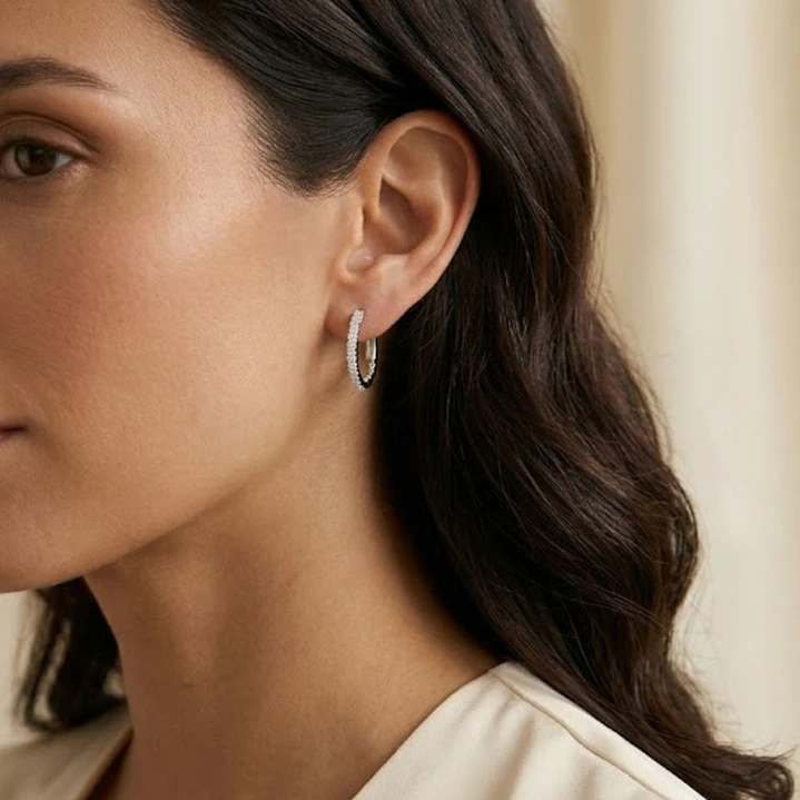 Aros Oro 18kt Argollas Diamantes 13Pts 4