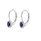 Aros  Oro 18kt Colgantes  Diamantes 9Pts con Zafiro - Miniatura 1