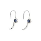 Aros  Oro 18kt Colgantes  Diamantes 9Pts con Zafiro - Miniatura 2