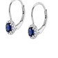 Aros  Oro 18kt Colgantes  Diamantes 9Pts con Zafiro - Miniatura 3