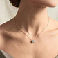 Collar  Oro  18kt  Flor Colgante Circon - Miniatura 4