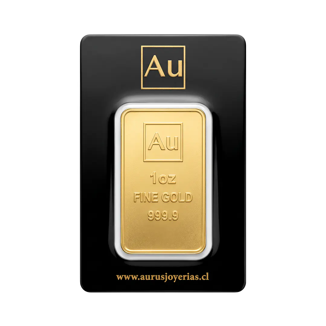 Lingote de Oro Fino 24K Aurus 1 Onza Troy 1