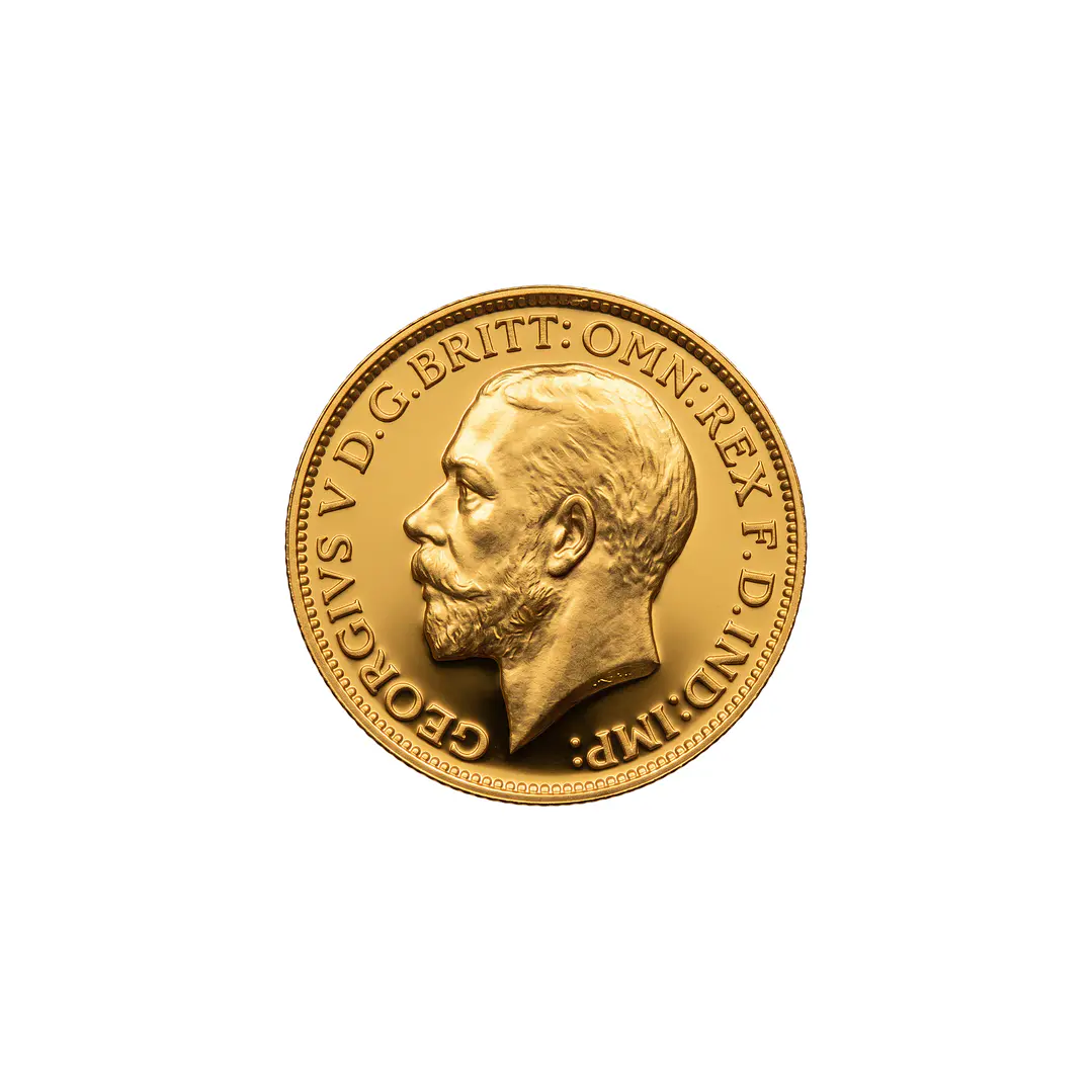 Moneda de Oro 1 Libra Sovereign Británica 1914 1