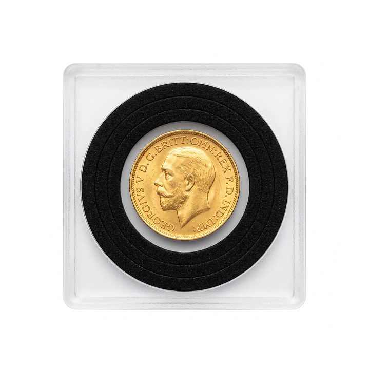 Moneda de Oro 1 Libra Sovereign Británica 1914 3