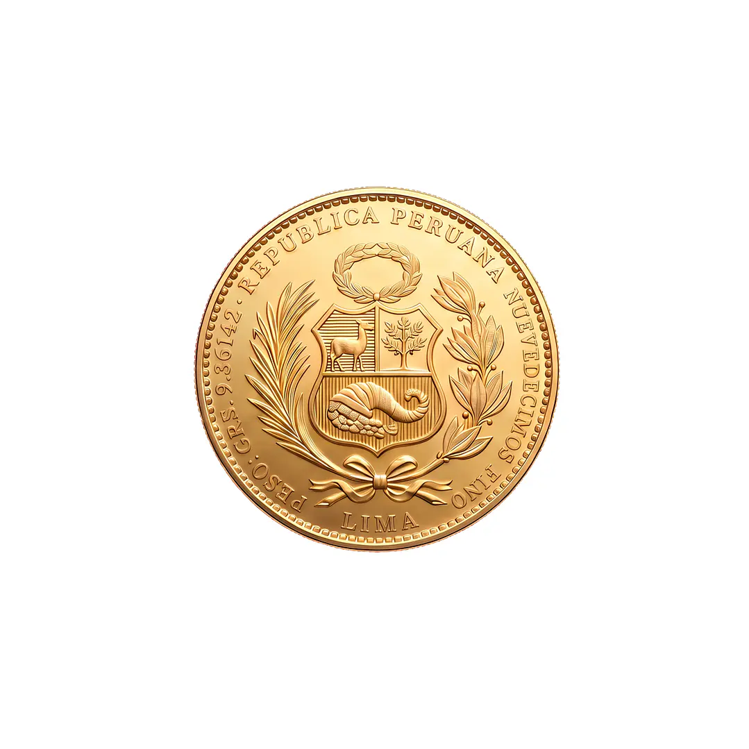 Moneda de Oro 20 Soles de Perú 1960 2