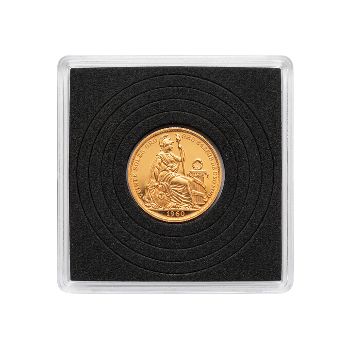 Moneda de Oro 20 Soles de Perú 1960 4