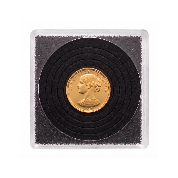 Moneda de Oro 20 Pesos de Chile 1959 4