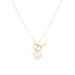 Collar de Plata Esterlina 925 Circulo Circón Revestido en Oro 18kt - Miniatura 2